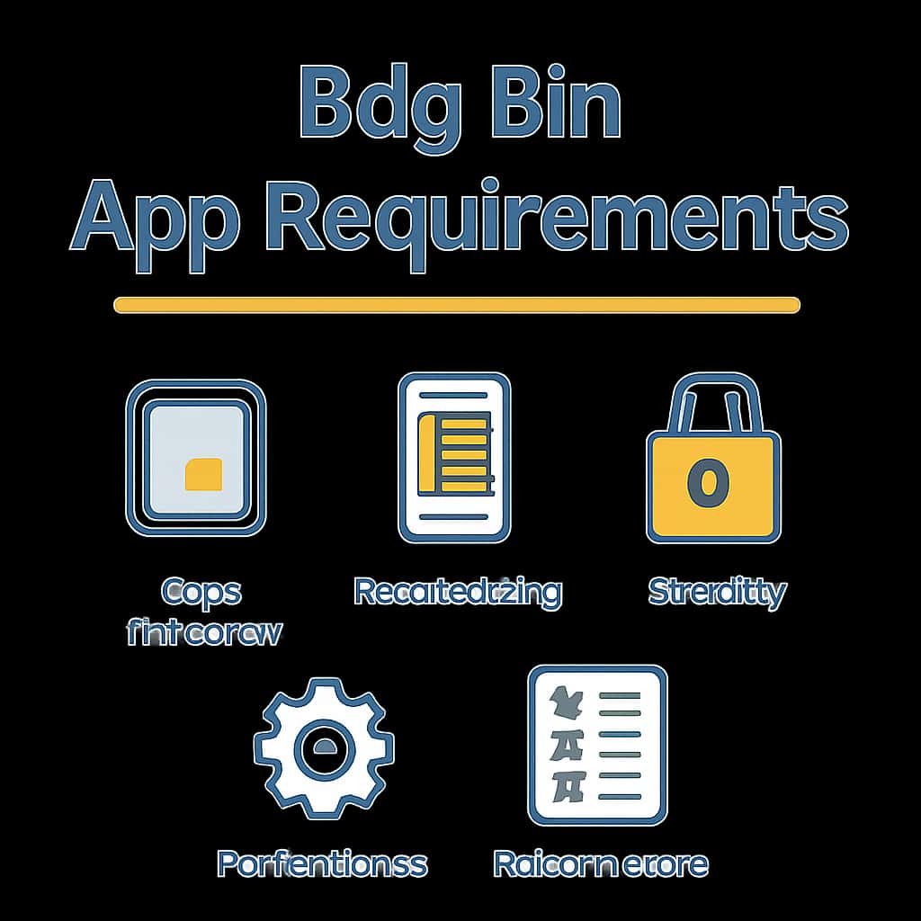 Diagram illustrating Bdg Bin app requirements.