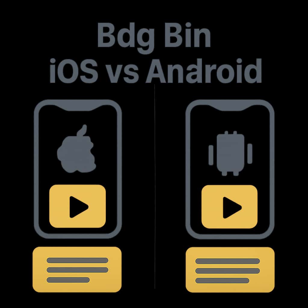 Diagram showing differences between Bdg Bin on iOS and Android.