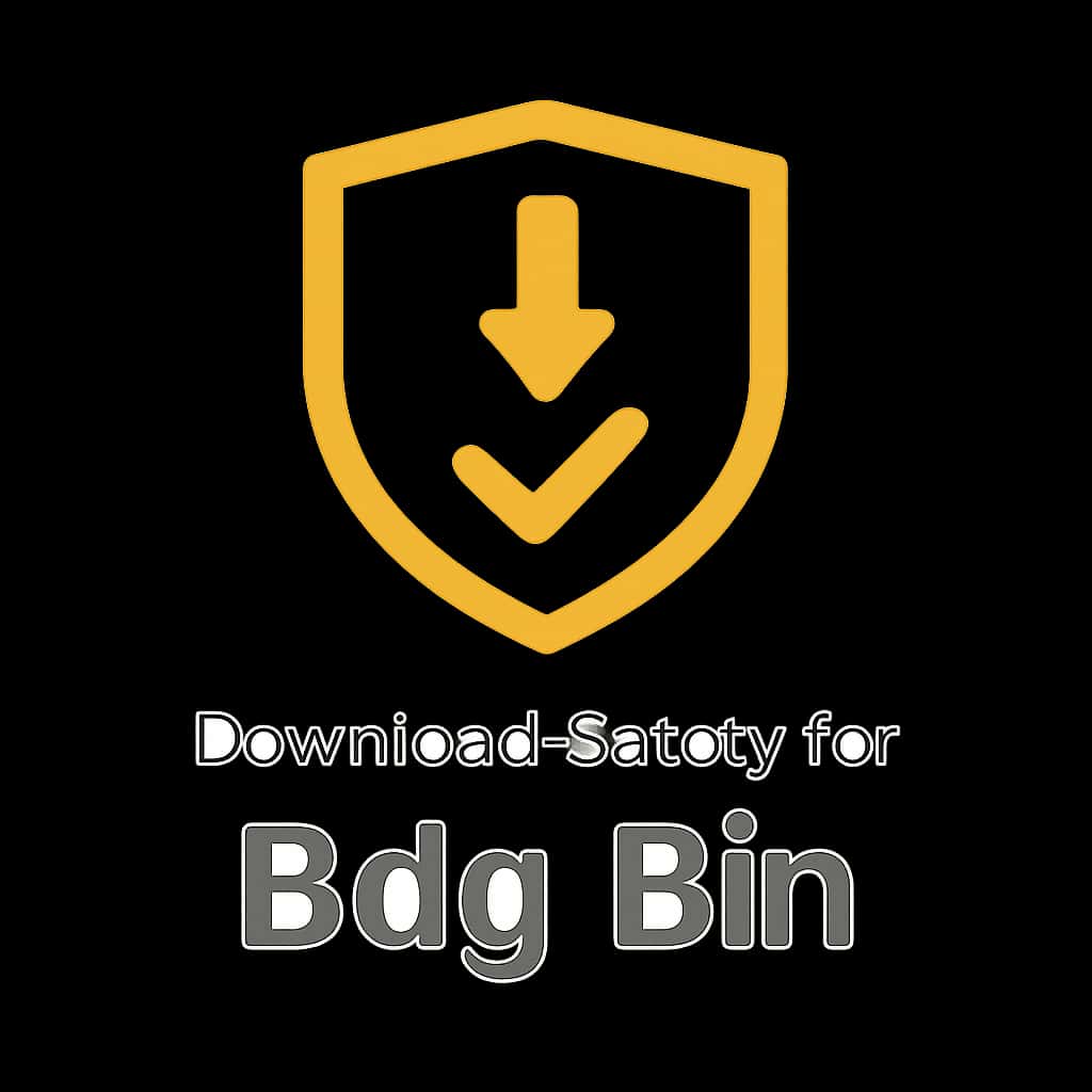 An icon representing guidelines for downloading Bdg Bin.