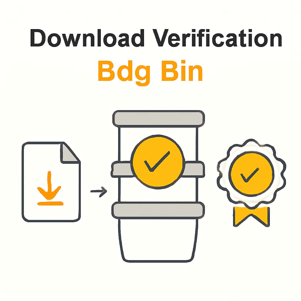 An educational diagram detailing the download process for Bdg Bin.