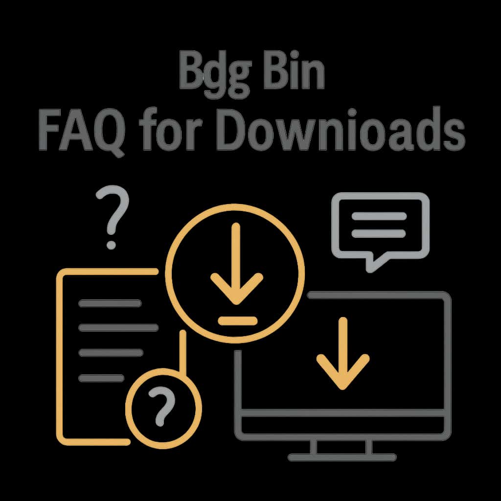 Illustration of download and installation process for Bdg Bin.