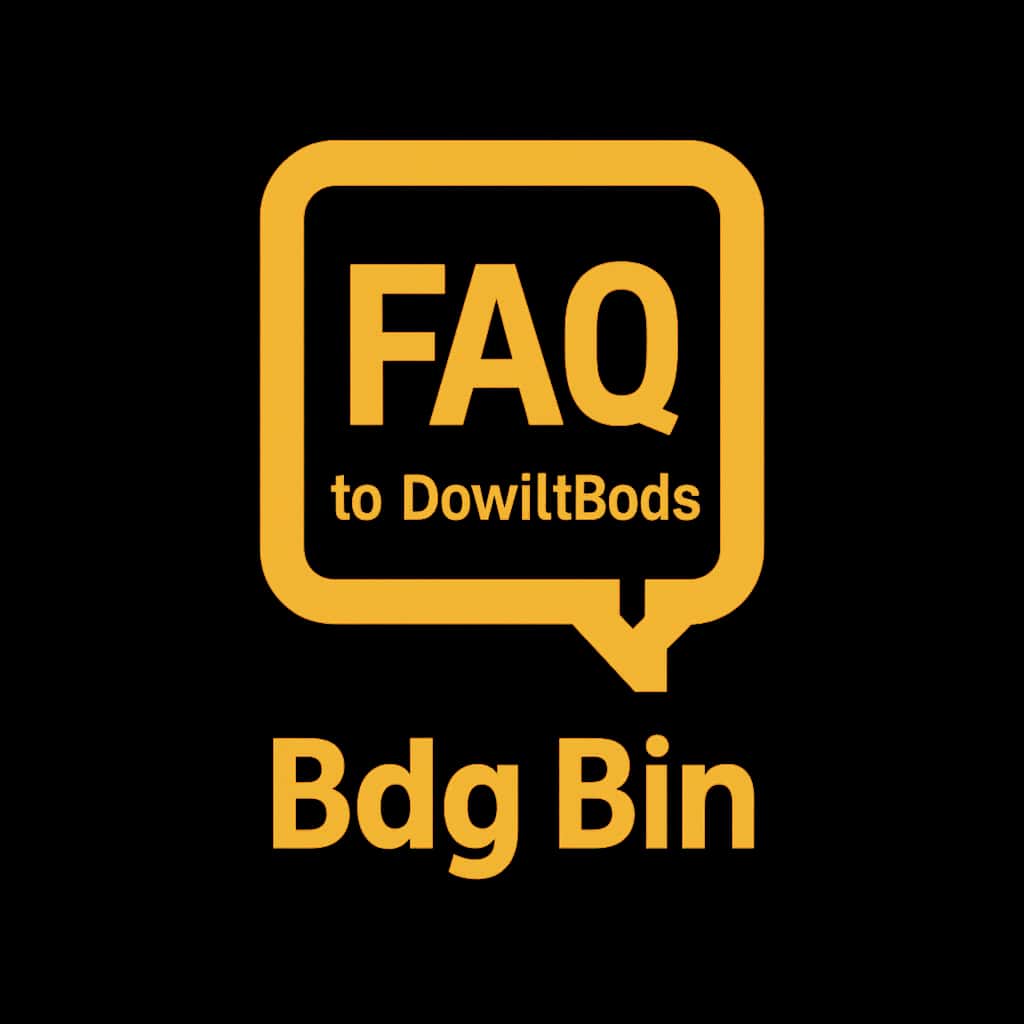 Simple badge for Bdg Bin Downloads FAQ.