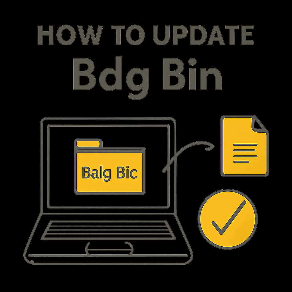 Diagram explaining the steps to update Bdg Bin.