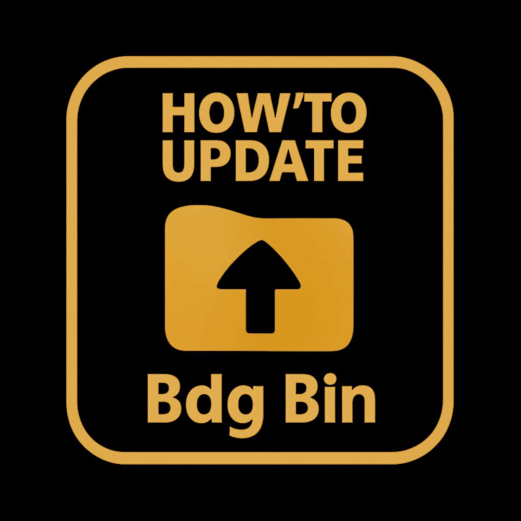 Icon representing the Bdg Bin update guide.