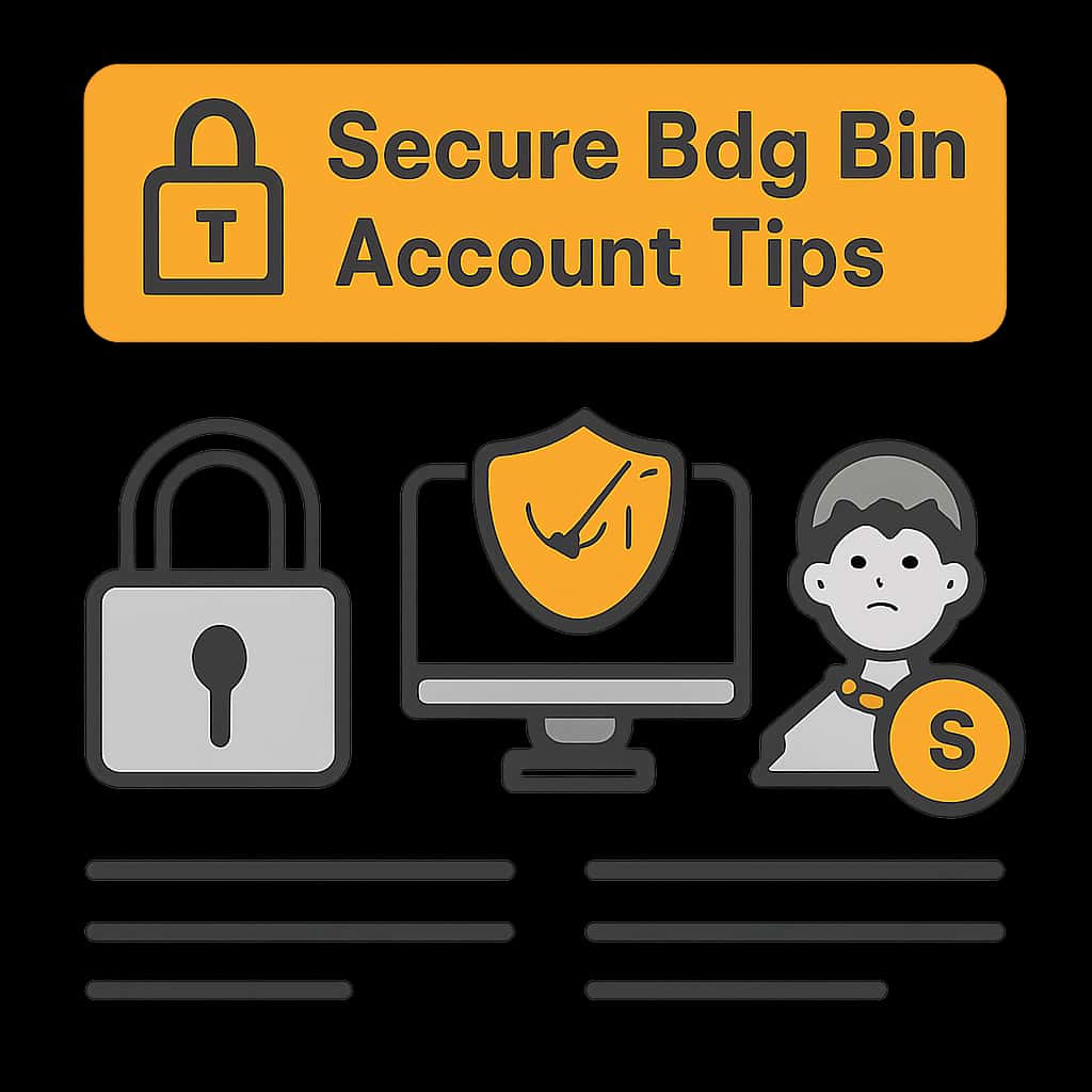 Illustration depicting essential tips for securing Bdg Bin account.