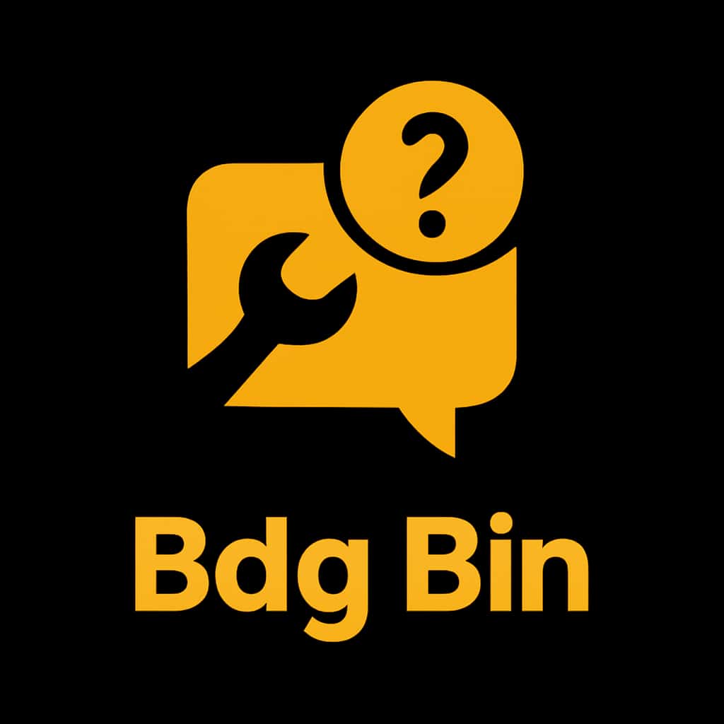 A simple badge design featuring the title Bdg Bin.